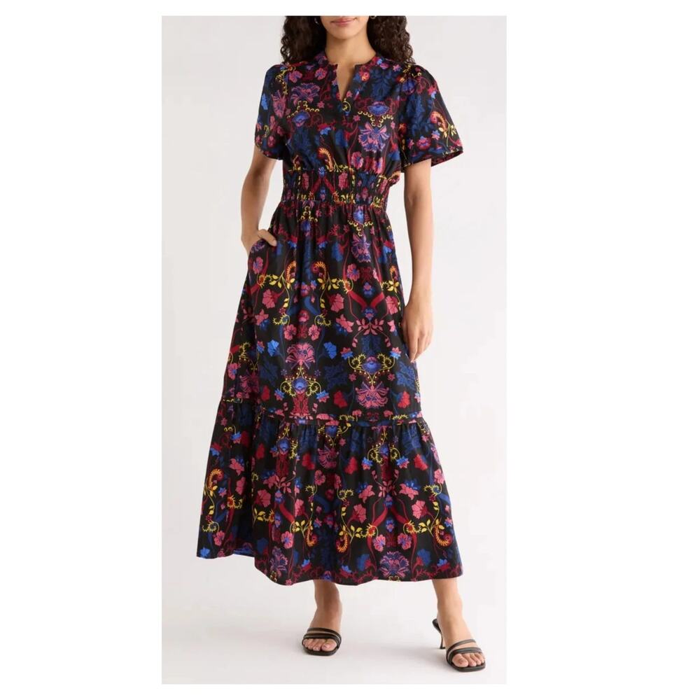 NWT SUGARLIPS Lara Floral Print A-Line Dress Size XS
